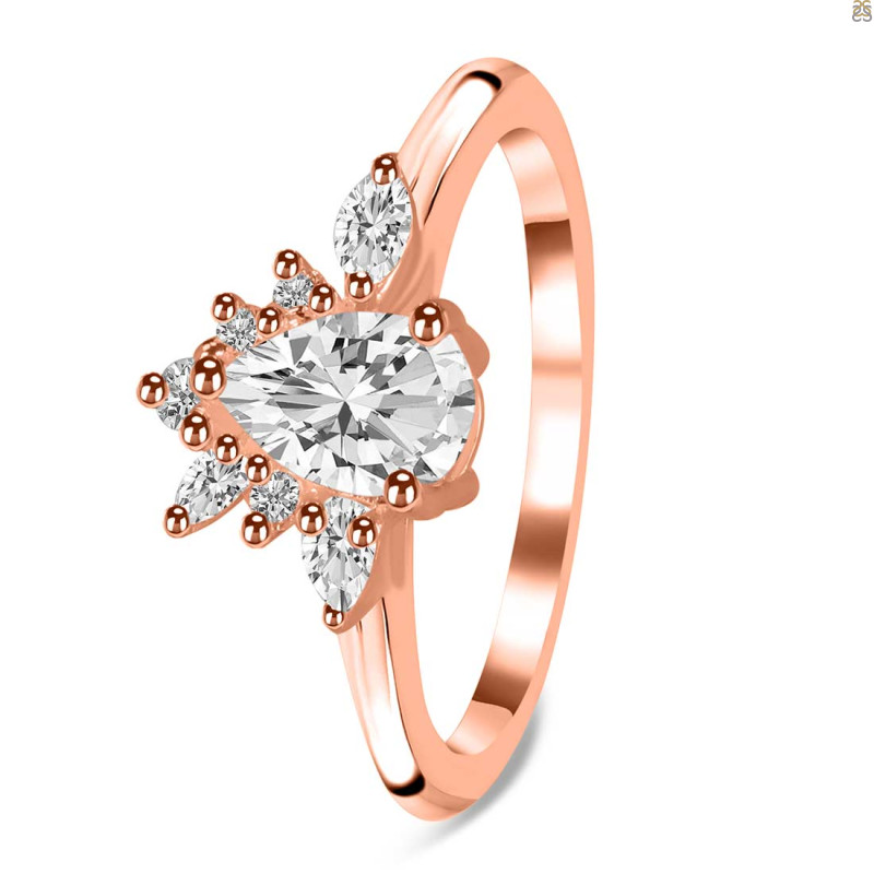 Crystal & White Topaz Ring CST-RDR-2431.