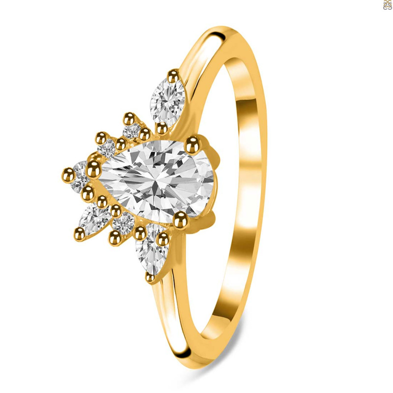 Crystal & White Topaz Ring CST-RDR-2431.