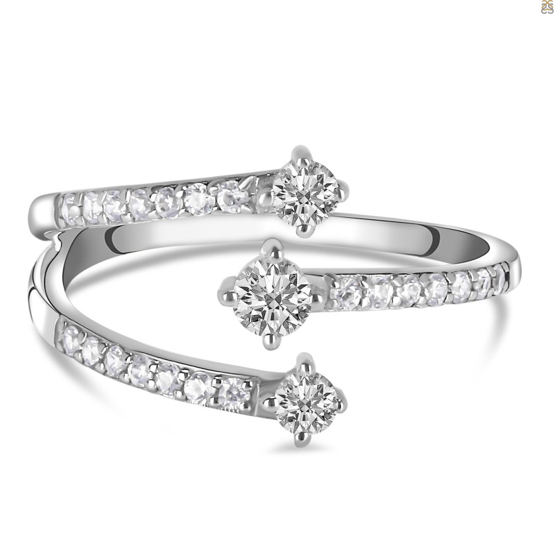 Crystal & White Topaz Ring CST-RDR-2520.