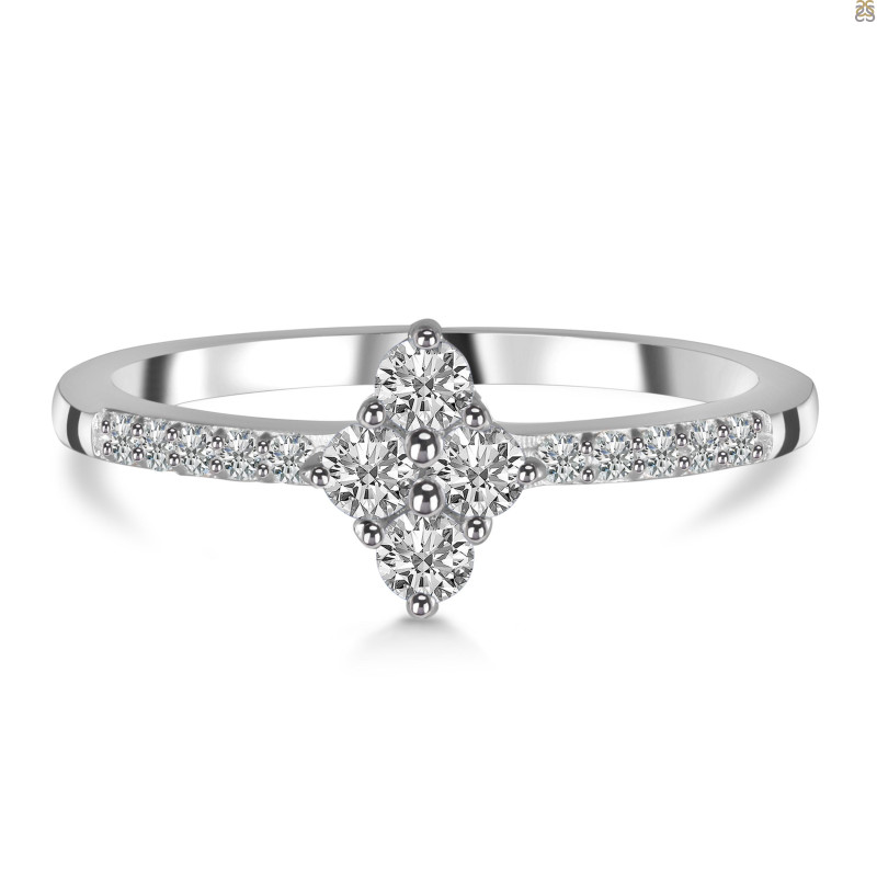 Crystal & White Topaz Ring CST-RDR-2534.