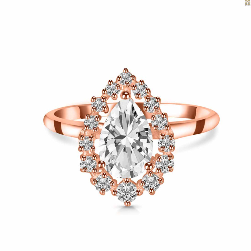 Crystal & White Topaz Ring CST-RDR-2770.