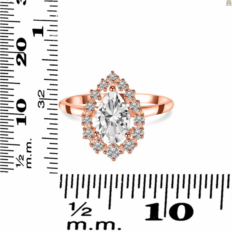Crystal & White Topaz Ring CST-RDR-2770.