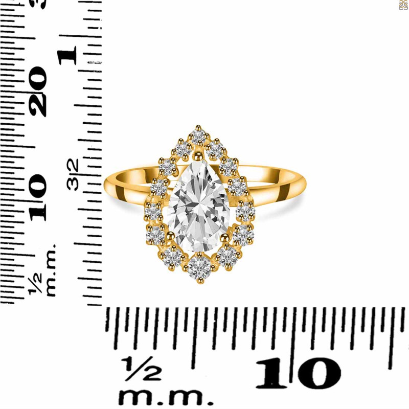 Crystal & White Topaz Ring CST-RDR-2770.