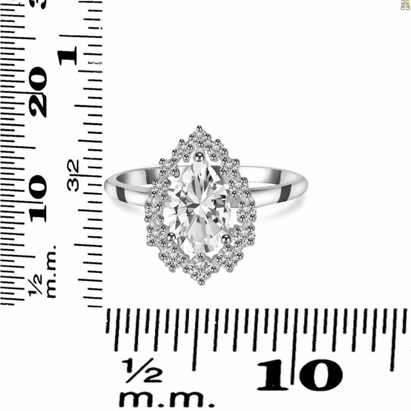 Crystal & White Topaz Ring CST-RDR-2770.