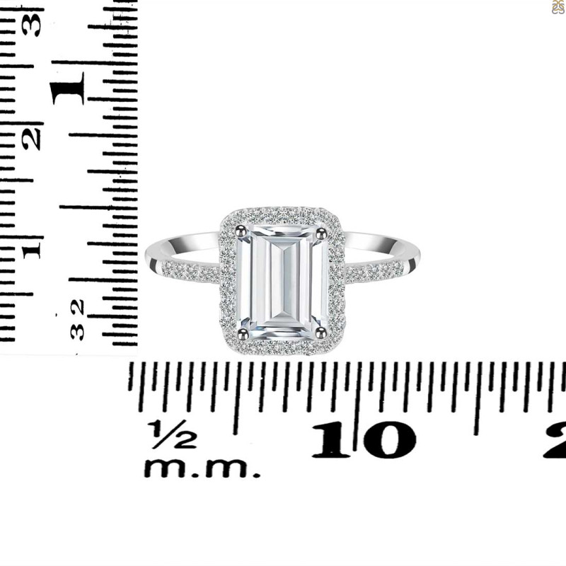 Crystal & White Topaz Ring CST-RDR-3071.