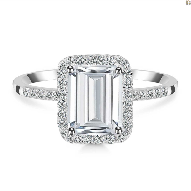 Crystal & White Topaz Ring CST-RDR-3071.