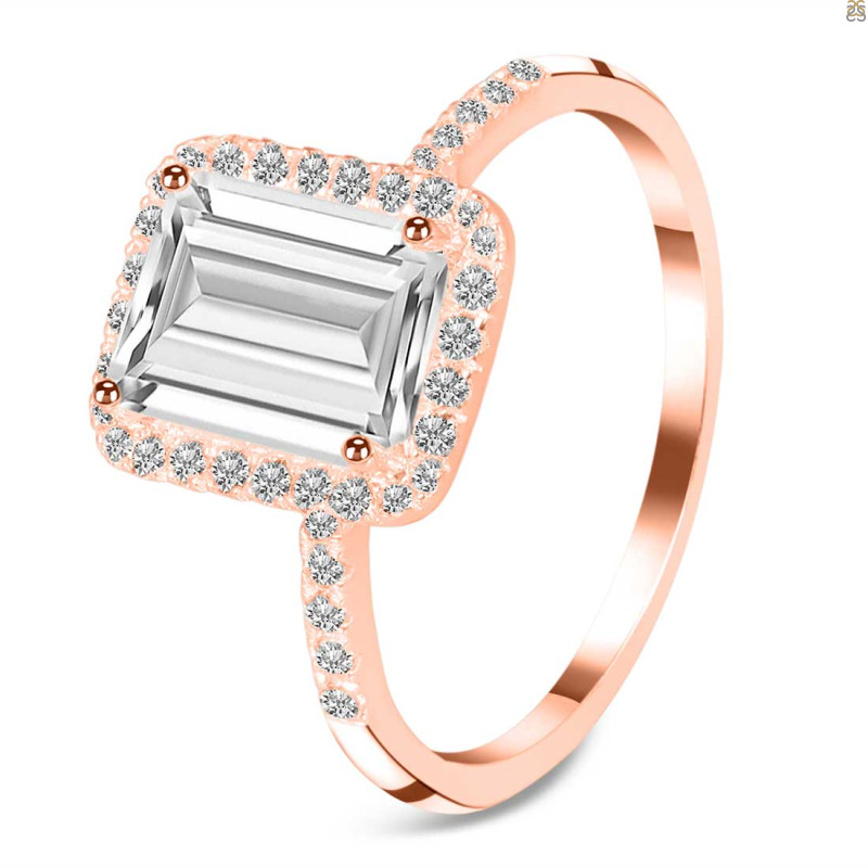 Crystal & White Topaz Ring CST-RDR-3071.