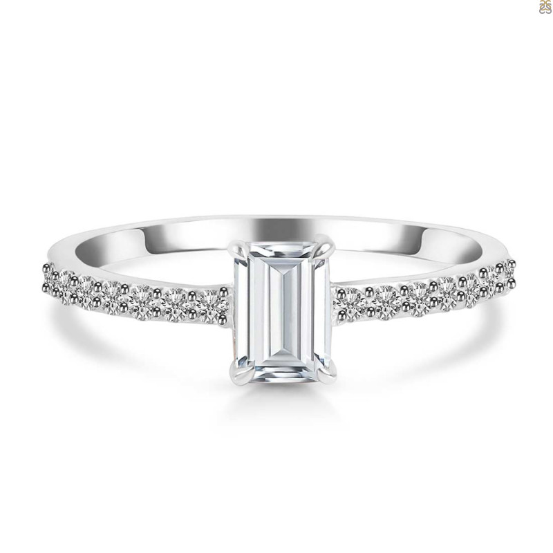Crystal & White Topaz Ring CST-RDR-3118.