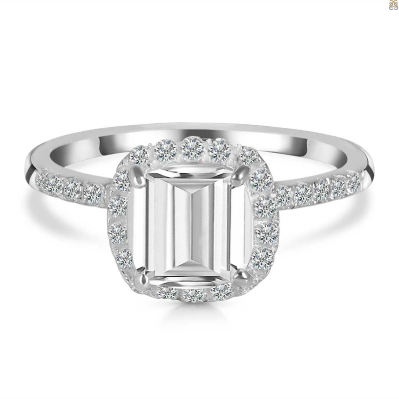 Crystal & White Topaz Ring CST-RDR-3119.