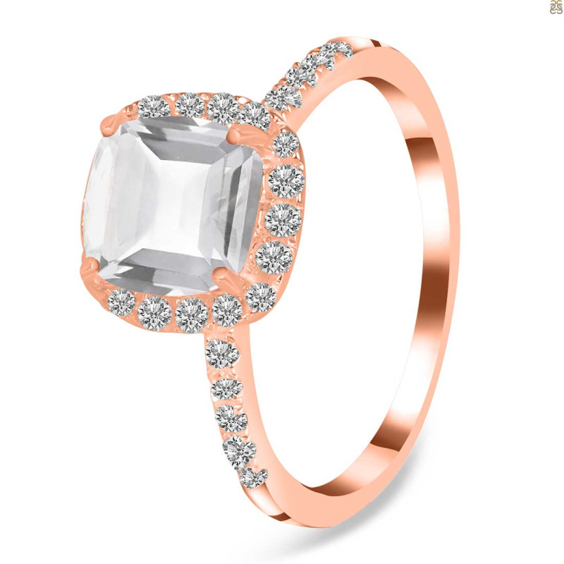 Crystal & White Topaz Ring CST-RDR-3119.