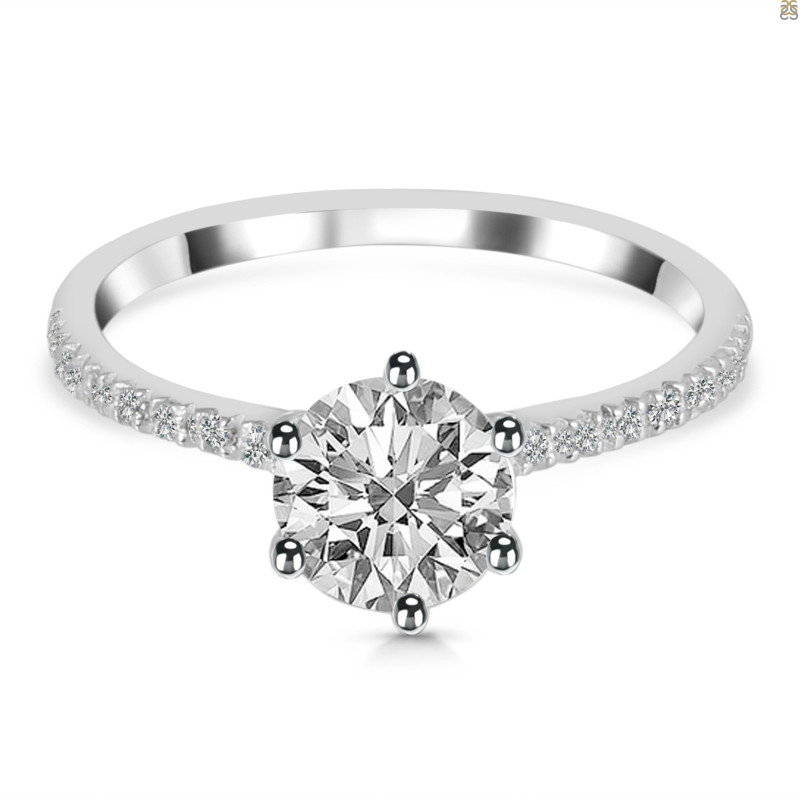 Crystal & White Topaz Ring CST-RDR-3140.