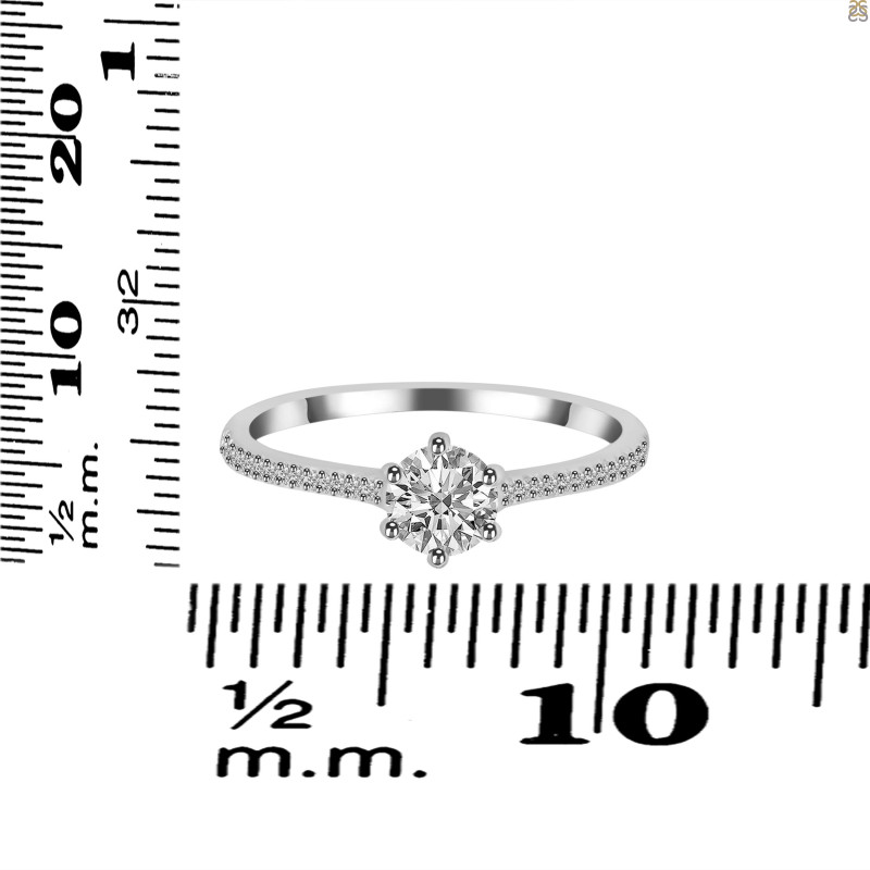 Crystal & White Topaz Ring CST-RDR-3143.