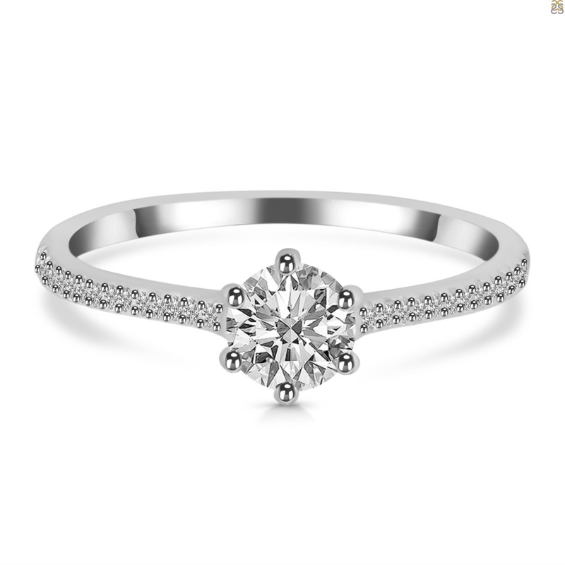 Crystal & White Topaz Ring CST-RDR-3143.