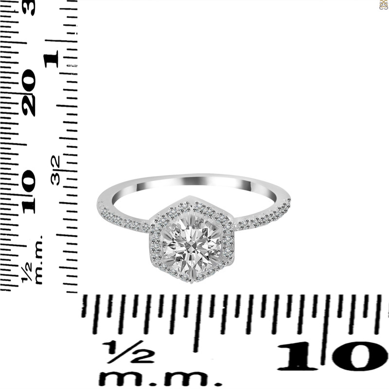 Crystal & White Topaz Ring CST-RDR-3146.
