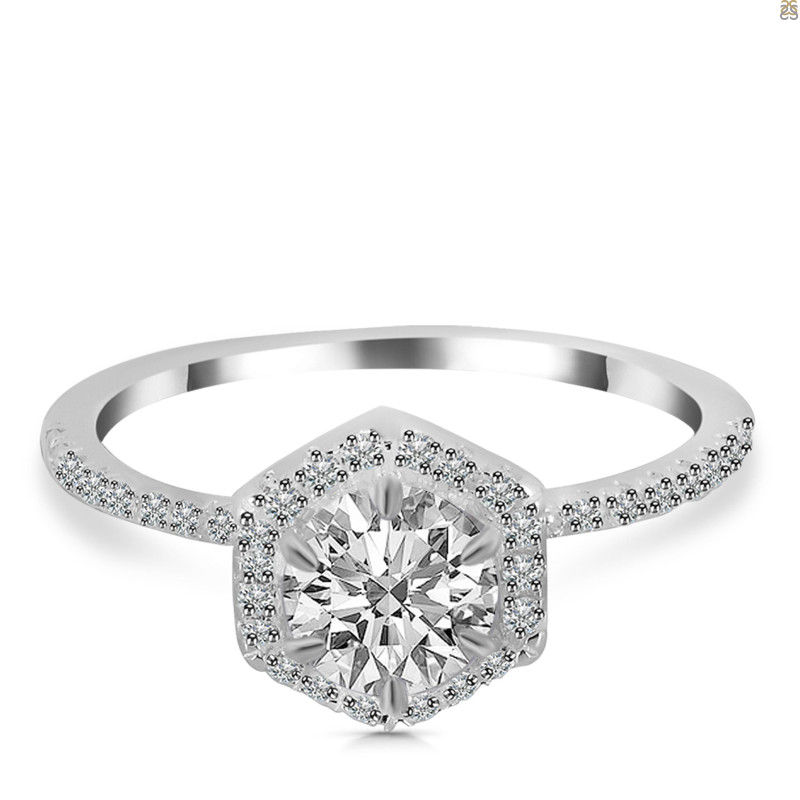 Crystal & White Topaz Ring CST-RDR-3146.
