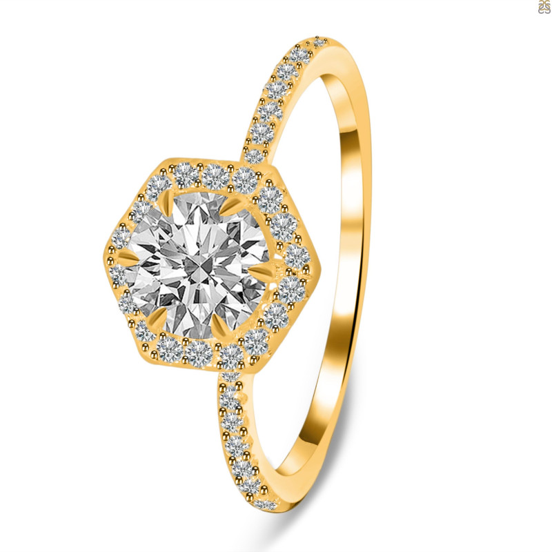 Crystal & White Topaz Ring CST-RDR-3146.