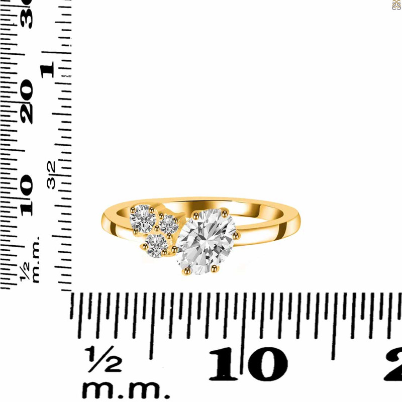 Crystal & White Topaz Ring CST-RDR-3153.