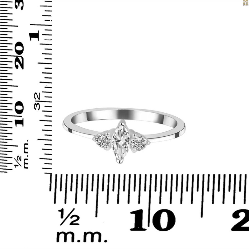 Crystal & White Topaz Ring CST-RDR-3155.