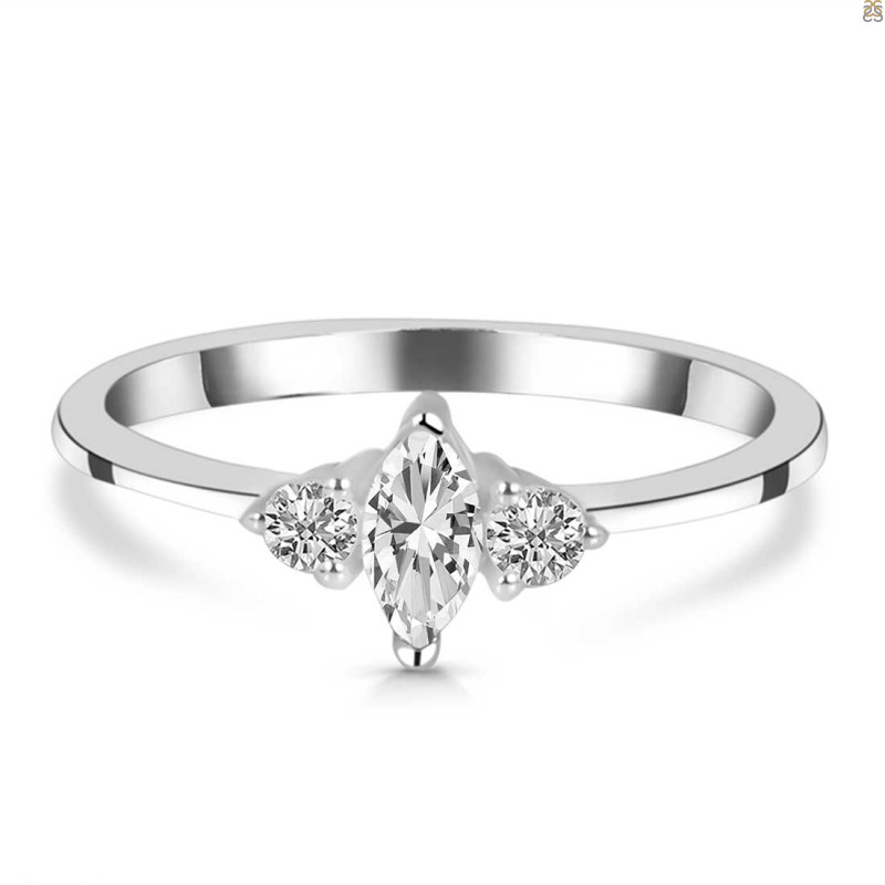 Crystal & White Topaz Ring CST-RDR-3155.
