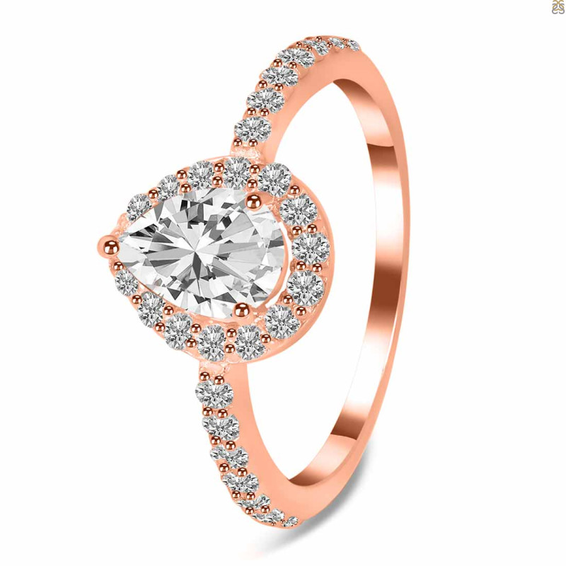 Crystal & White Topaz Ring CST-RDR-3161.