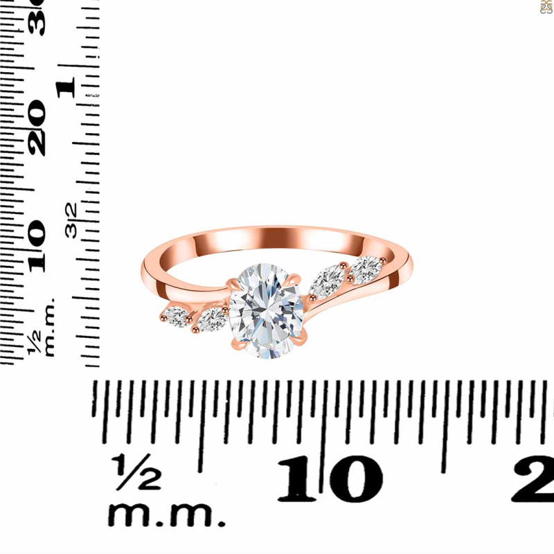 Crystal & White Topaz Ring CST-RDR-3163.