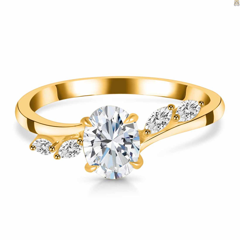 Crystal & White Topaz Ring CST-RDR-3163.
