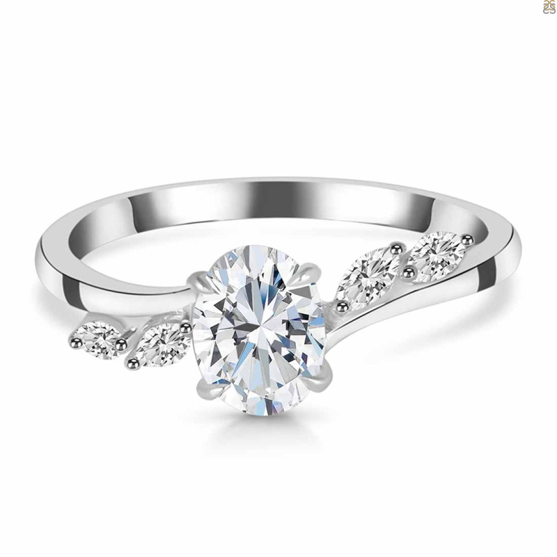 Crystal & White Topaz Ring CST-RDR-3163.