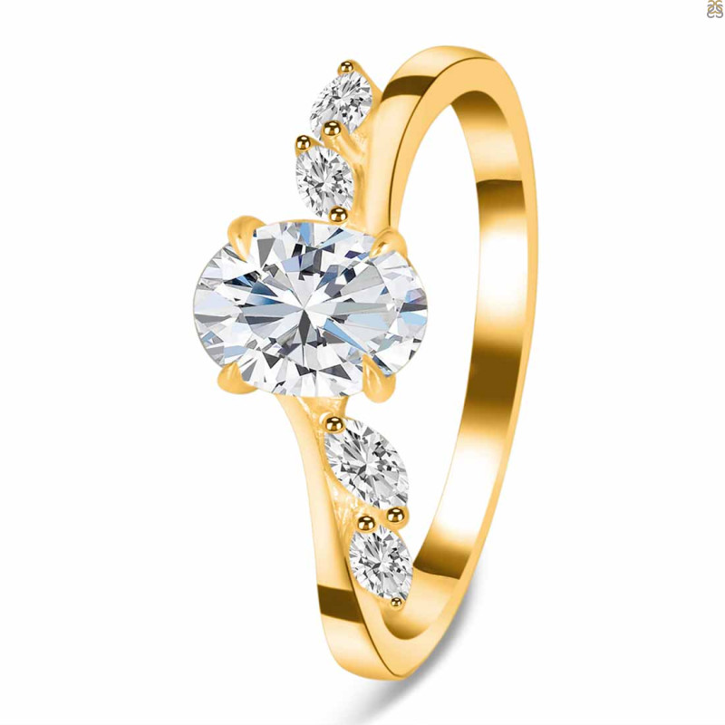 Crystal & White Topaz Ring CST-RDR-3163.