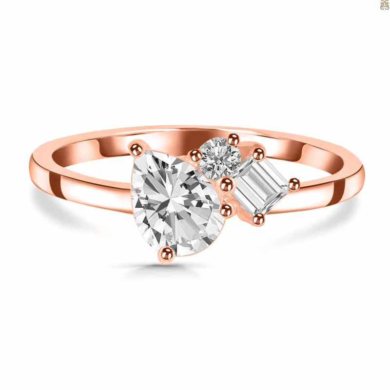 Crystal & White Topaz Ring CST-RDR-3199.