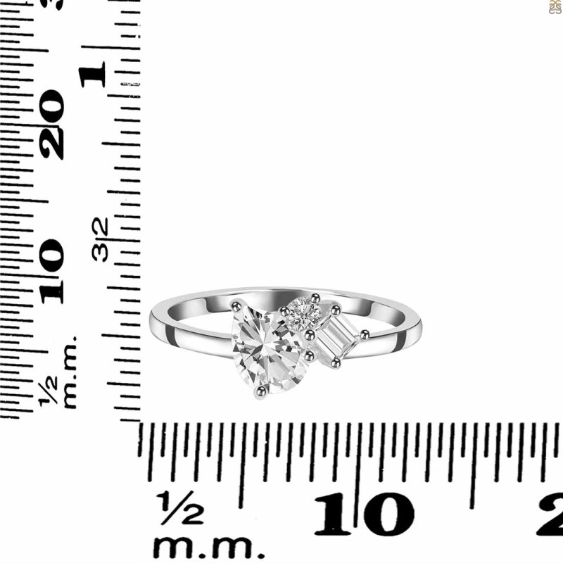 Crystal & White Topaz Ring CST-RDR-3199.