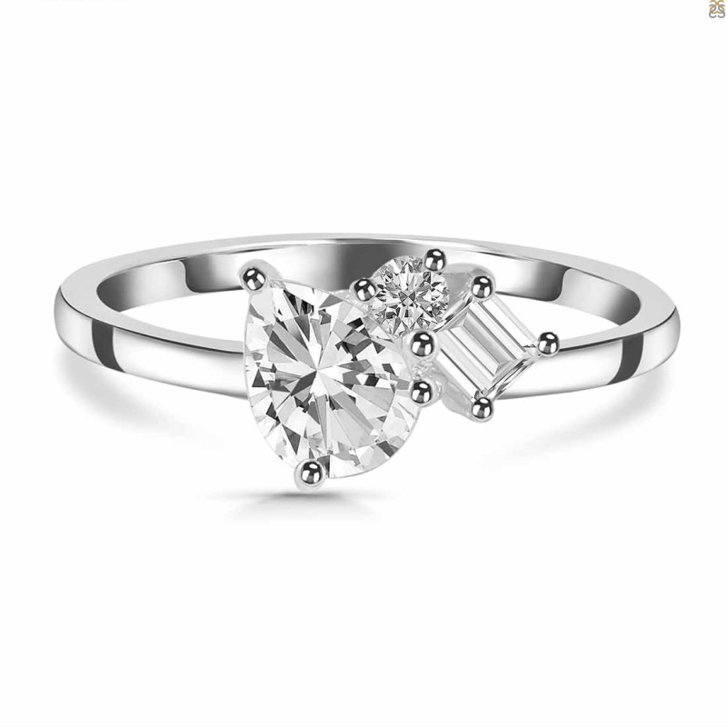 Crystal & White Topaz Ring CST-RDR-3199.