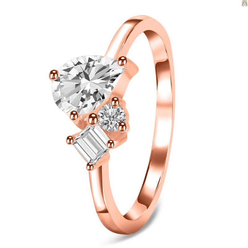Crystal & White Topaz Ring CST-RDR-3199.