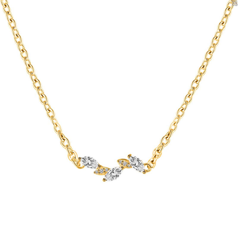 Crystal & White Topaz Necklace CST-RDN-460.