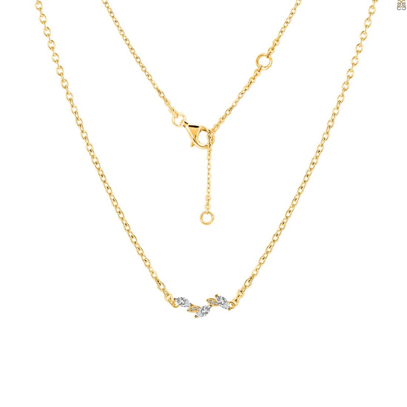 Crystal & White Topaz Necklace CST-RDN-460.