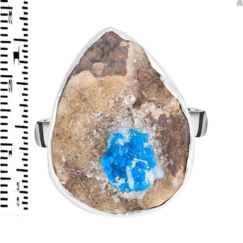 Cavansite Adjustable Ring-ADJ-R CVS-2-84