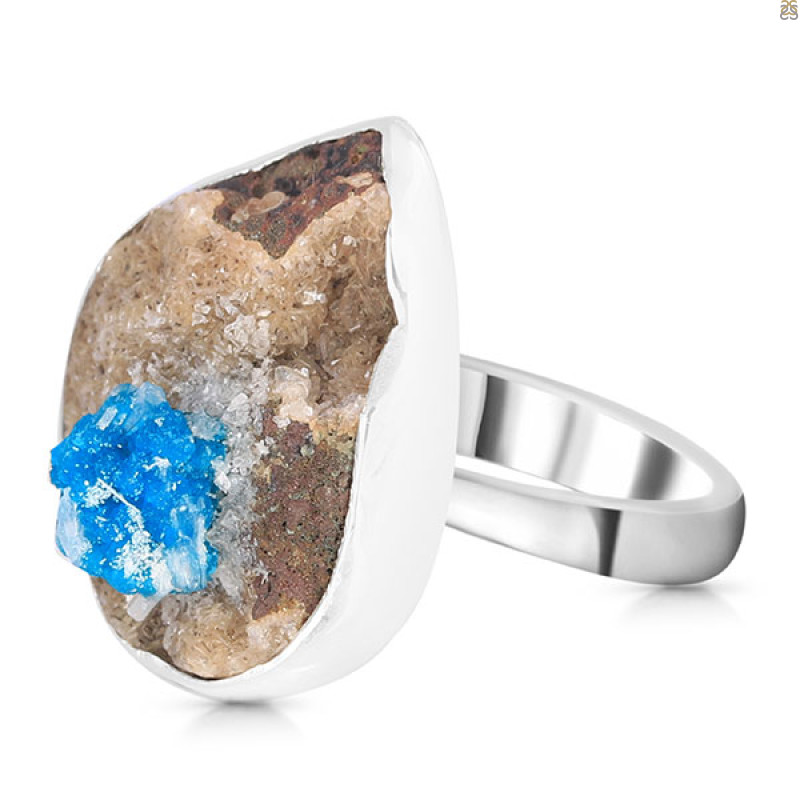 Cavansite Adjustable Ring-ADJ-R CVS-2-84