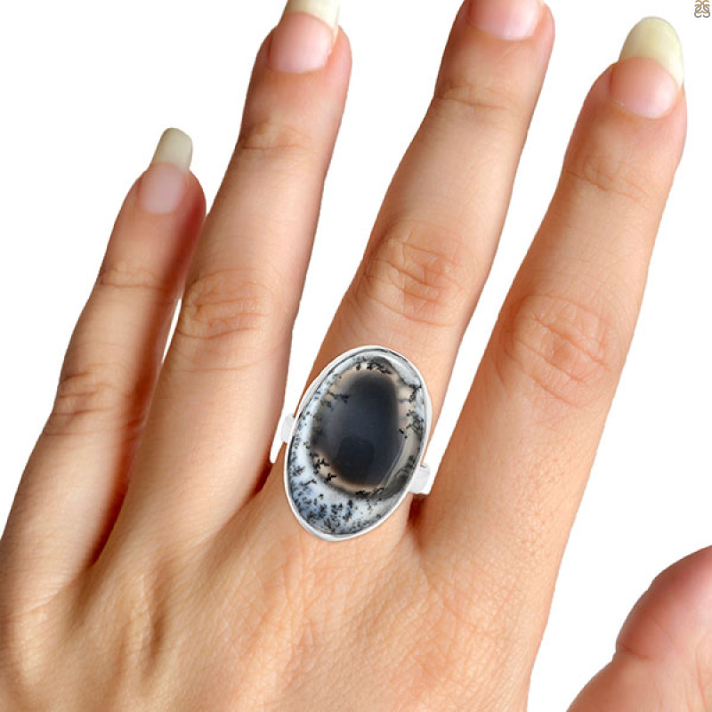 Dendritic Agate Adjustable Ring-ADJ-R