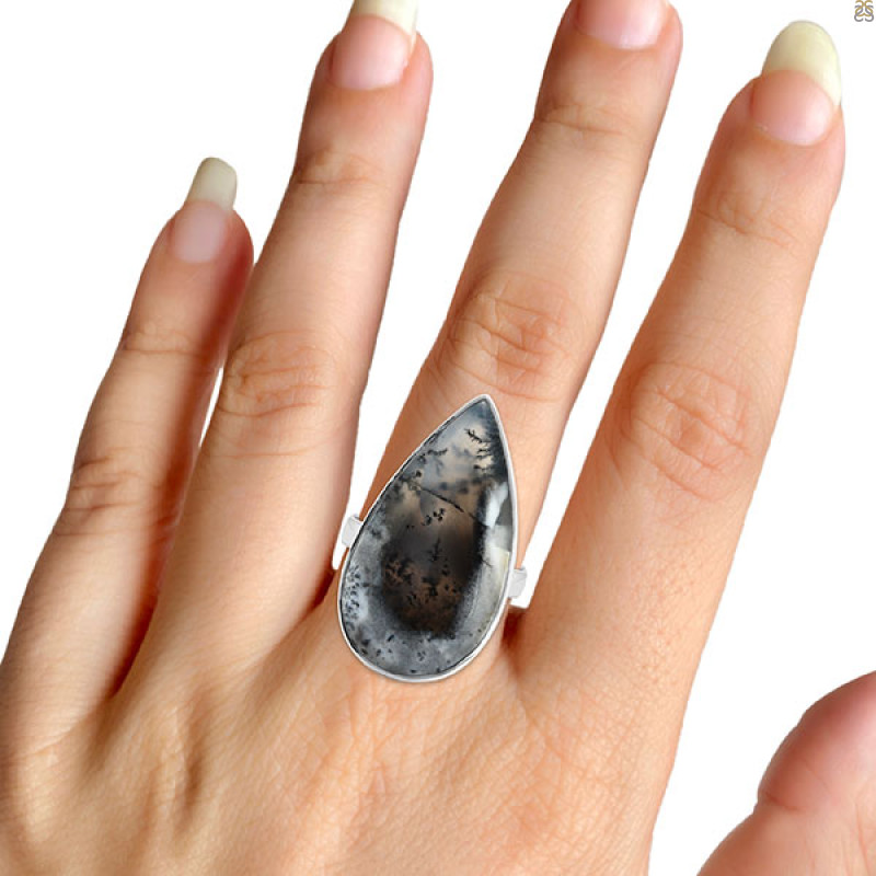 Dendritic Agate Adjustable Ring-ADJ-R