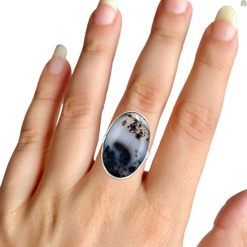 Dendritic Agate Adjustable Ring-ADJ-R
