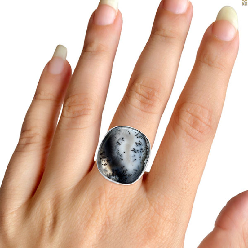 Dendritic Agate Adjustable Ring-ADJ-R