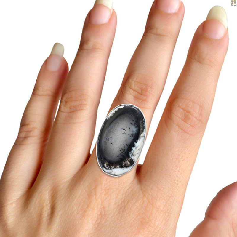 Dendritic Agate Adjustable Ring-ADJ-R