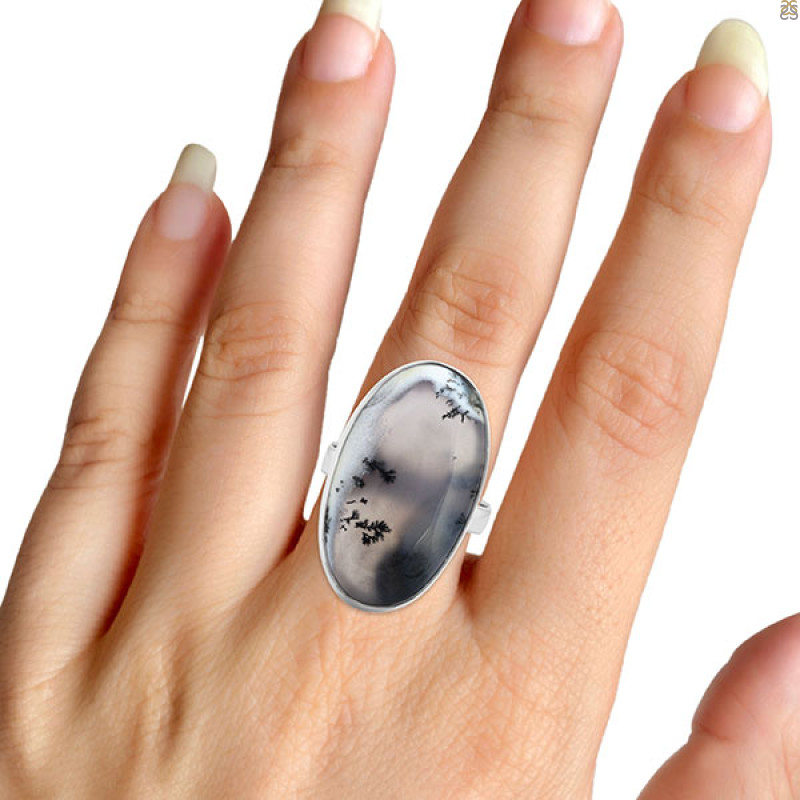 Dendritic Agate Adjustable Ring-ADJ-R