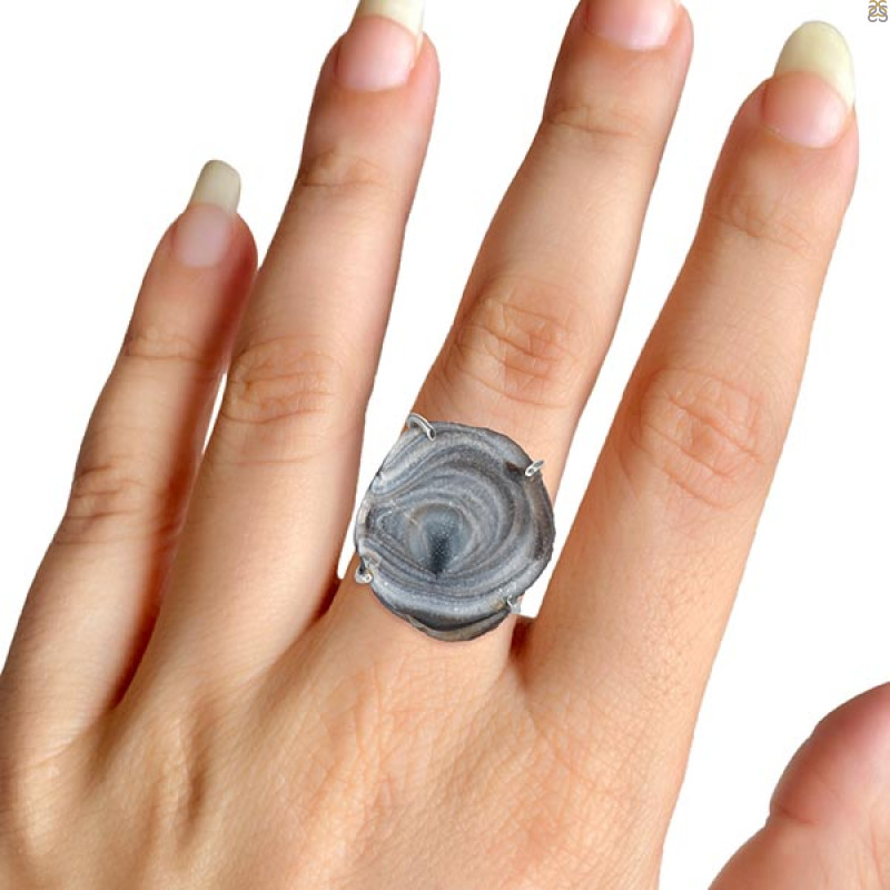Desert Druzy Adjustable Ring-R DDZ-2-16