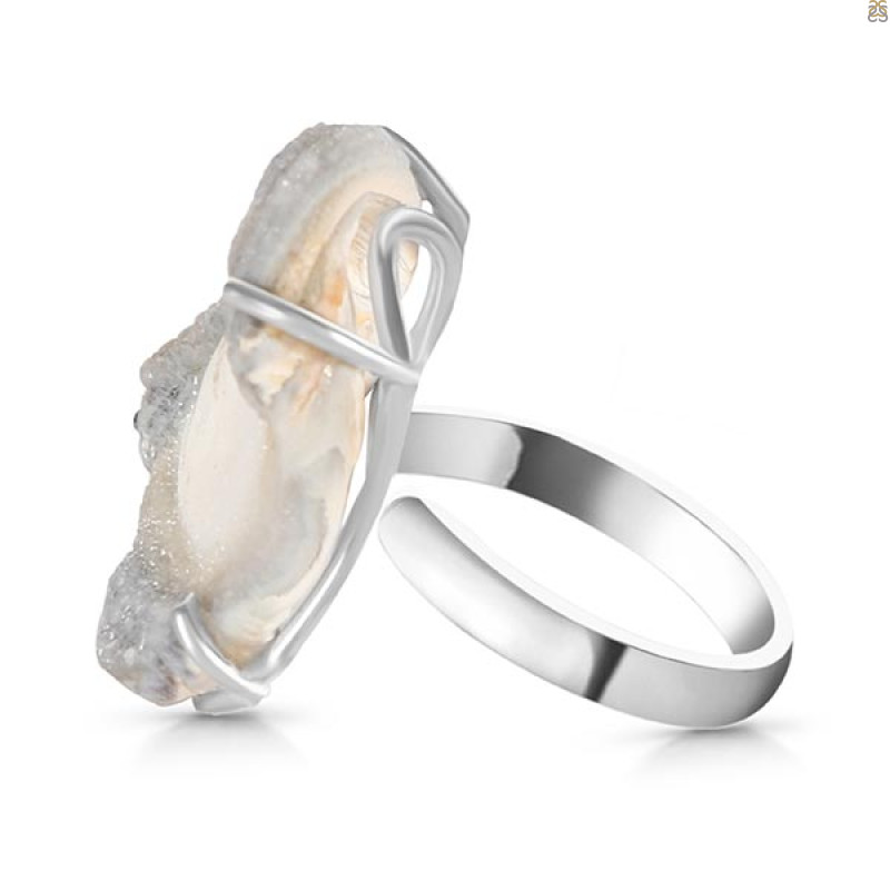 Desert Druzy Adjustable Ring-R DDZ-2-20