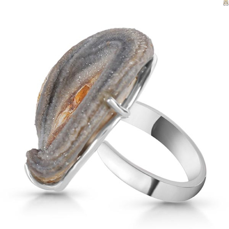 Desert Druzy Adjustable Ring-R DDZ-2-40