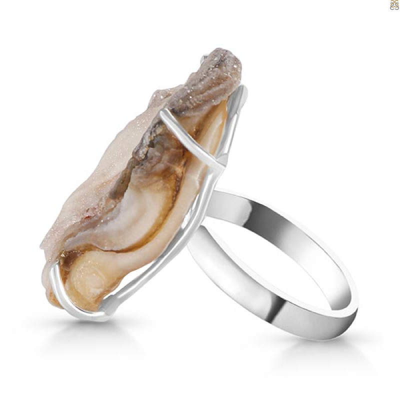 Desert Druzy Adjustable Ring-R DDZ-2-8