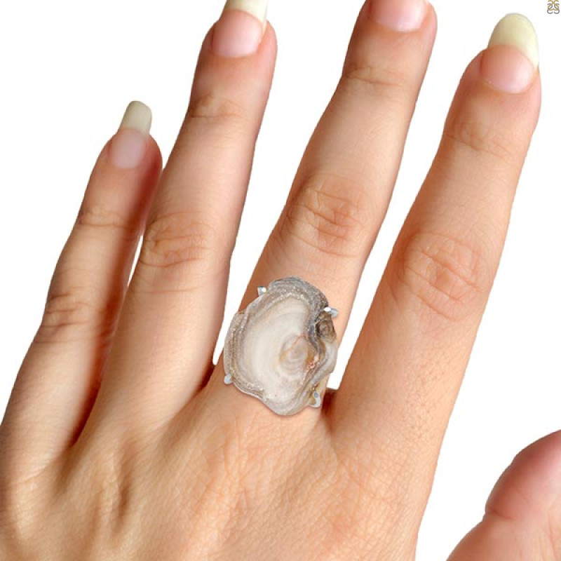 Desert Druzy Adjustable Ring-R DDZ-2-8