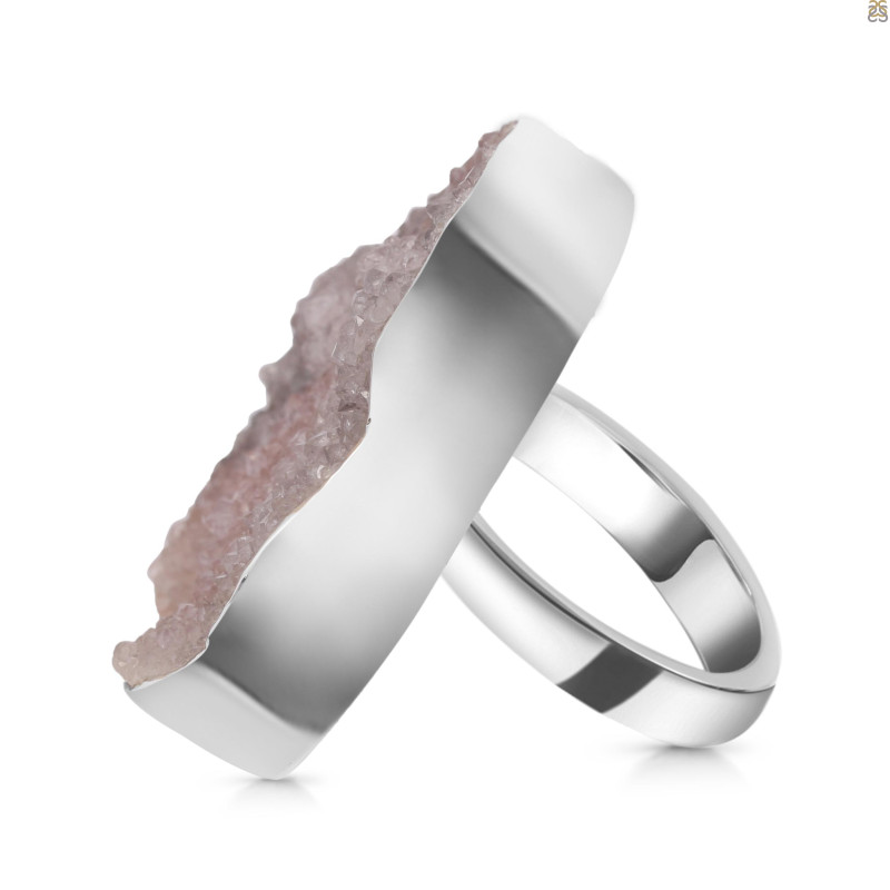 Natural Druzy Adjustable Ring-ADJ-R DRZ-2-11