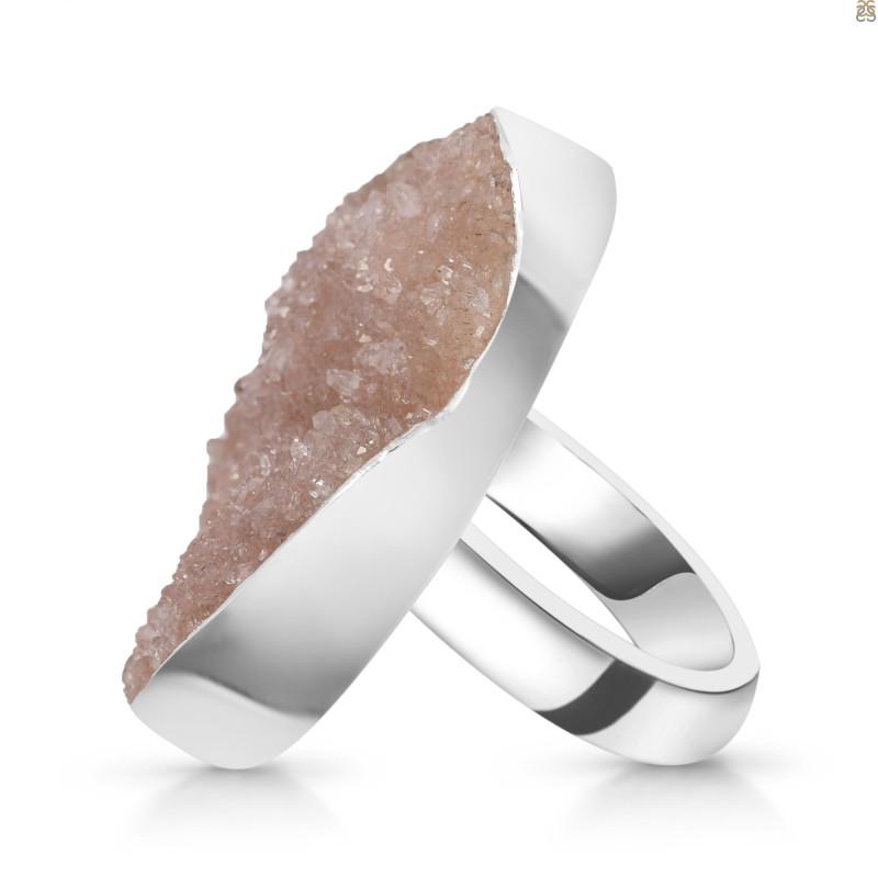 Natural Druzy Adjustable Ring-ADJ-R DRZ-2-12
