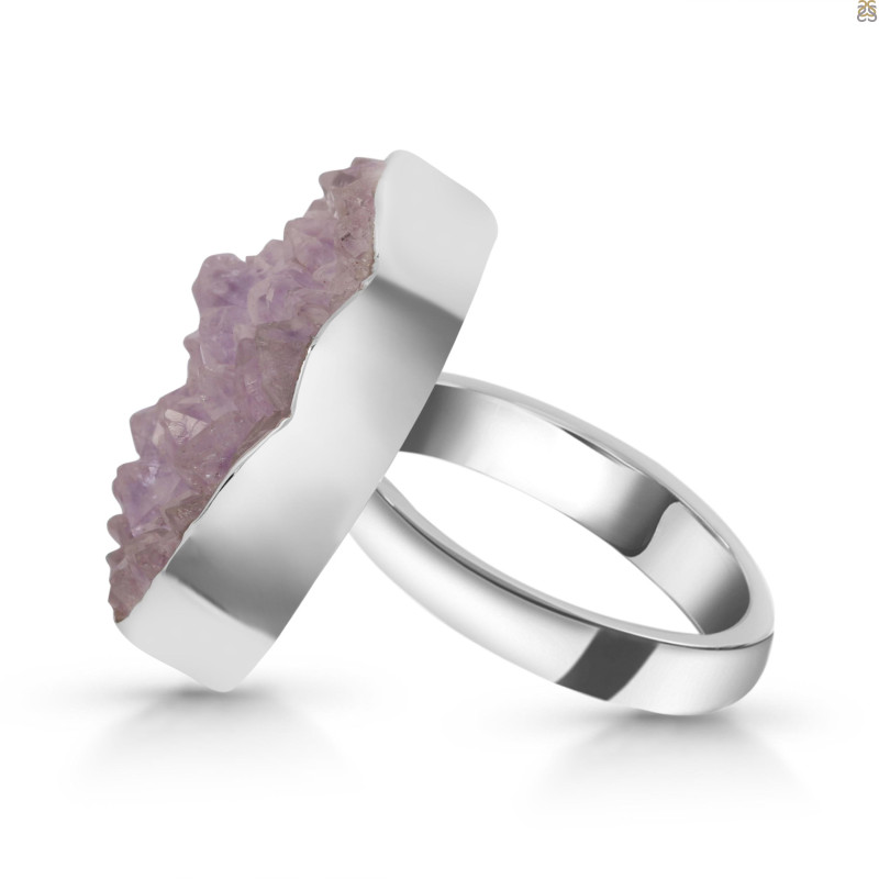 Natural Druzy Adjustable Ring-ADJ-R DRZ-2-13